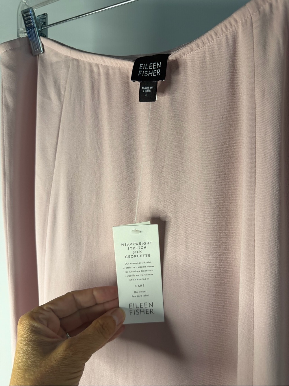 Eileen Fisher Blush Pink Maxi Slip Skirt - Picture 5 of 6